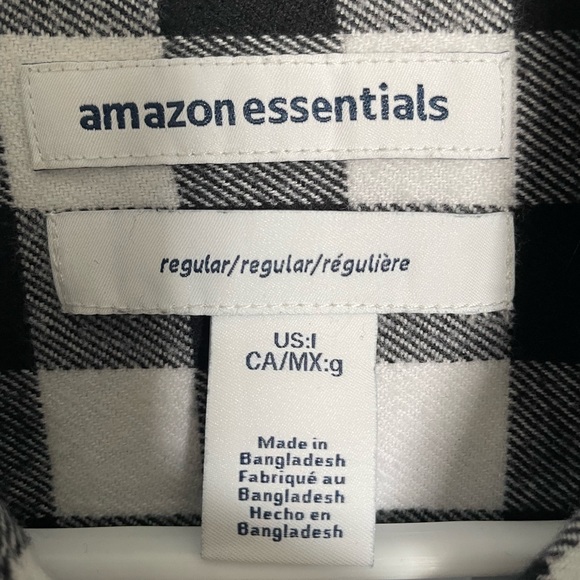 Men’s black and white plaid button down shirt - Picture 2 of 3